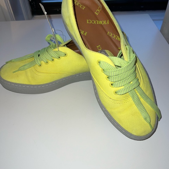 Fiorucci Neon Yellow leather Sneaker size:40 Made from Italy - Picture 5 of 8